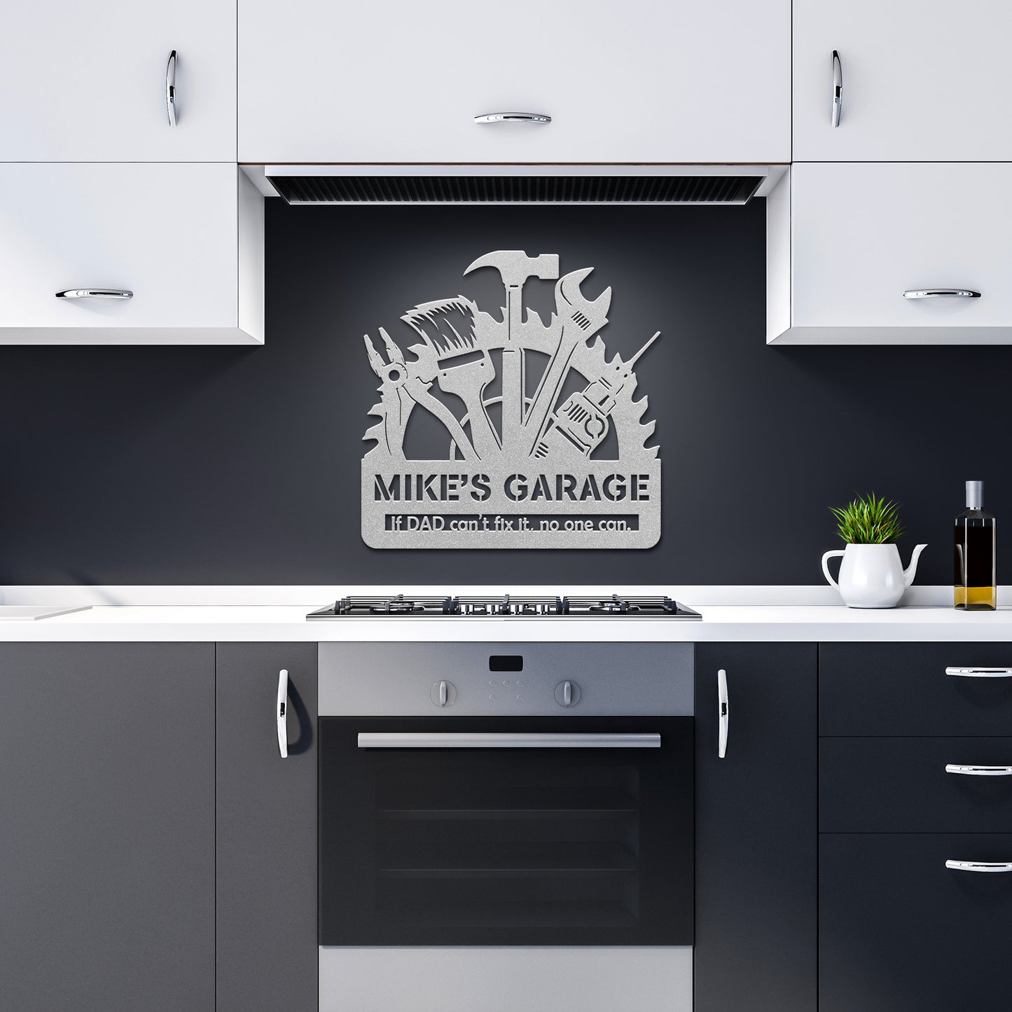 Personalized Dad's Tools Garage Metal Sign