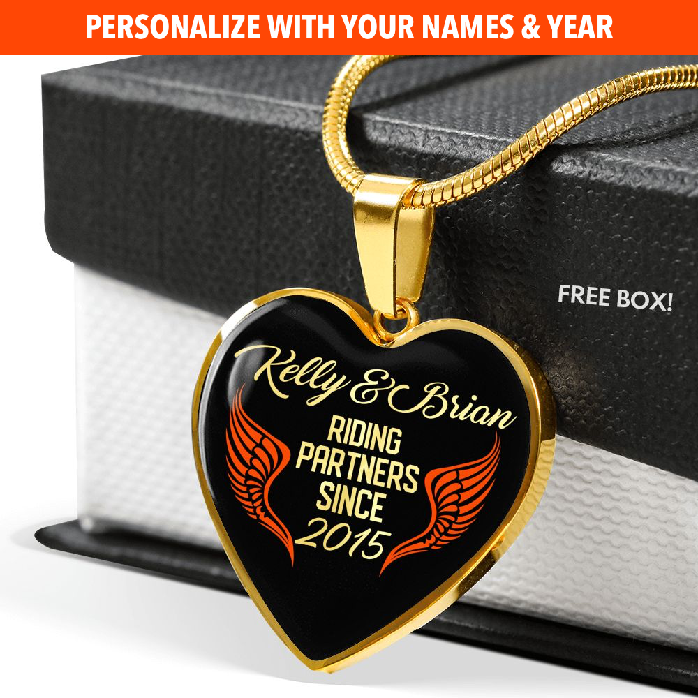 Riding Partners Heart Necklace