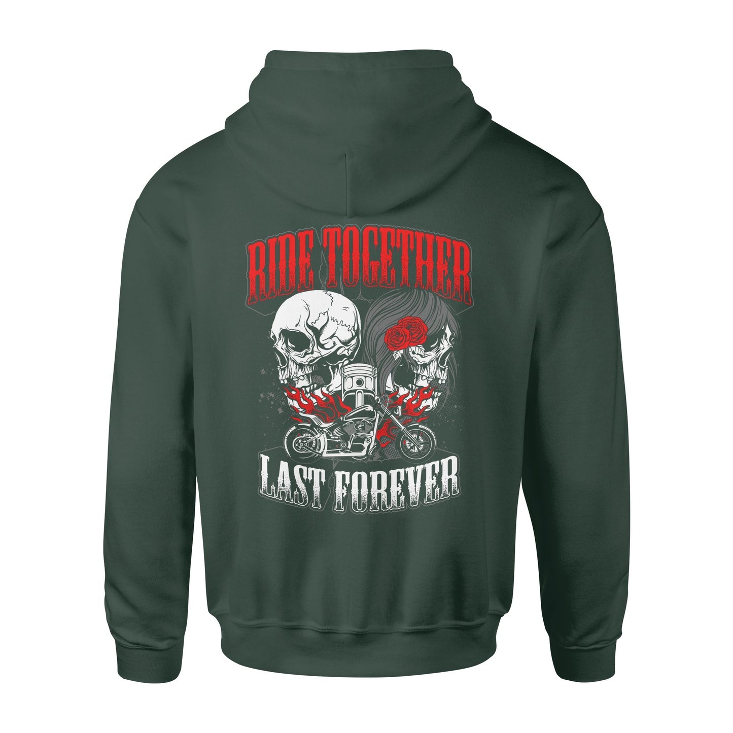 Ride Together Last Forever Skull Hoodie