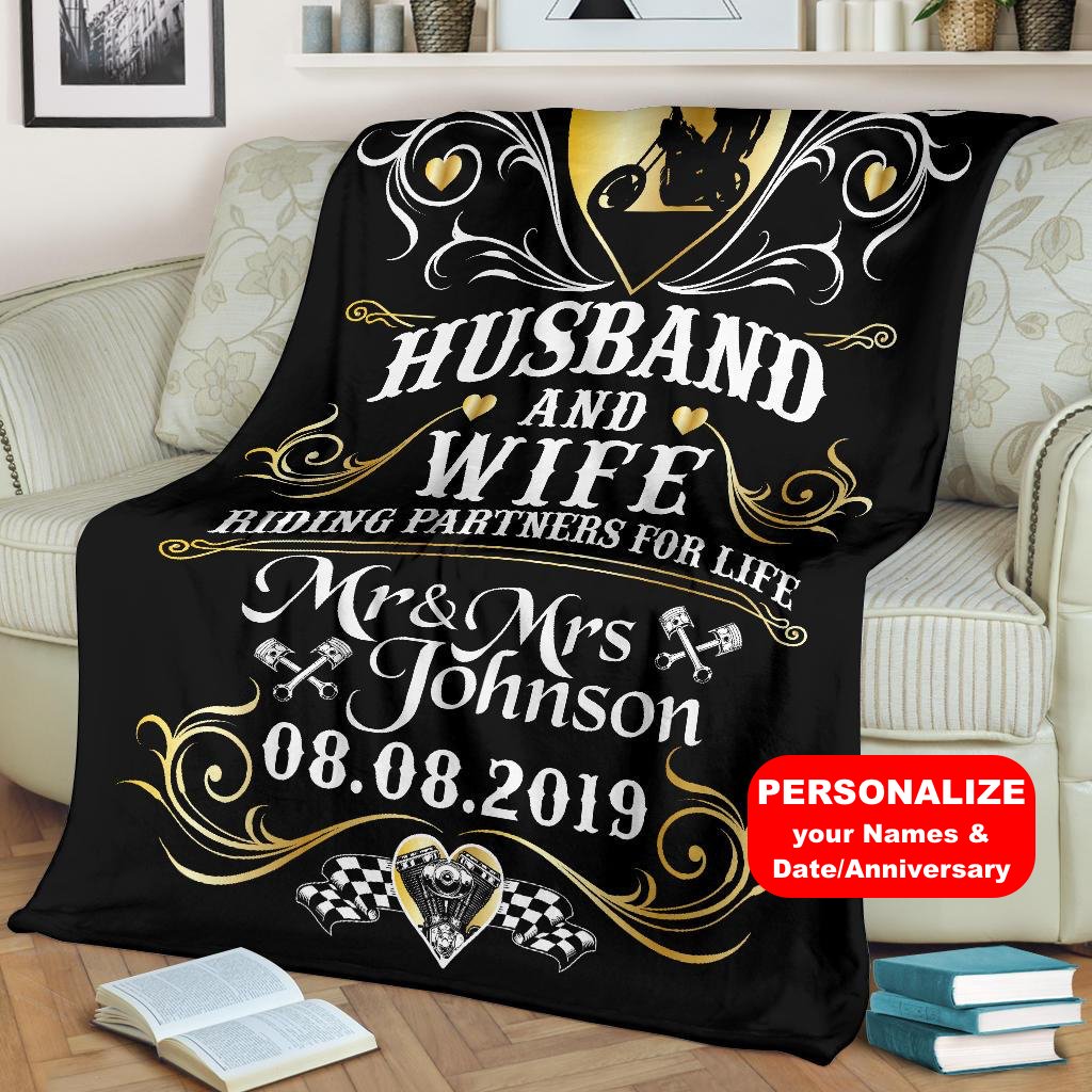 PERSONALIZED Riding Partners For Life Premium Blanket