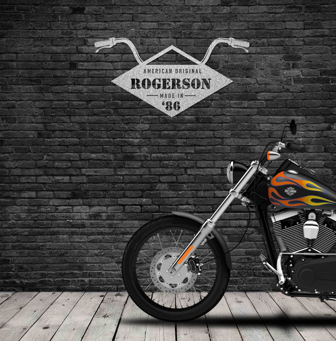 American Original Biker PERSONALIZED Metal Wall Art (🇺🇸USA Made)