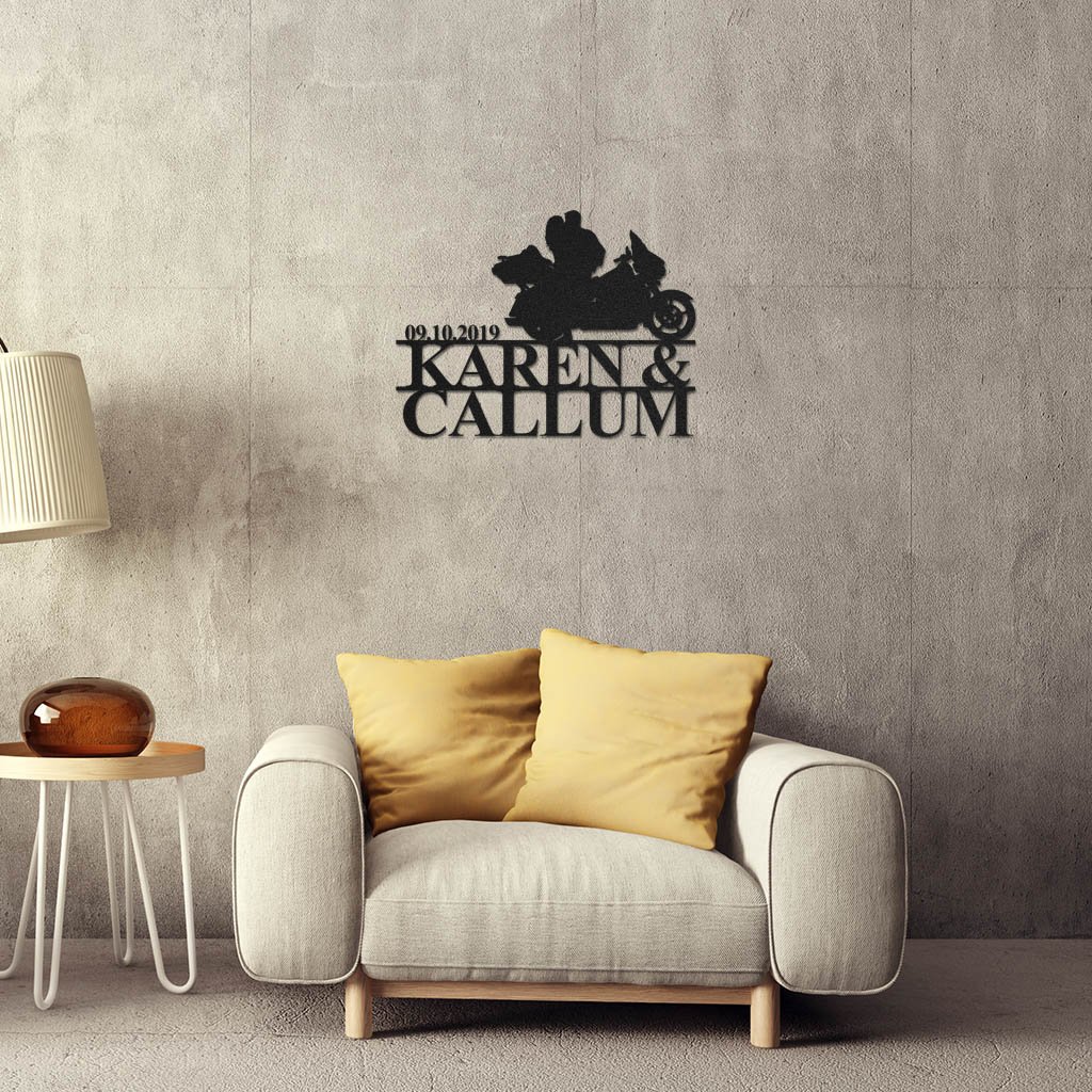 PERSONALIZED Biker Couple - Metal Wall Art (🇺🇸Made In The USA)