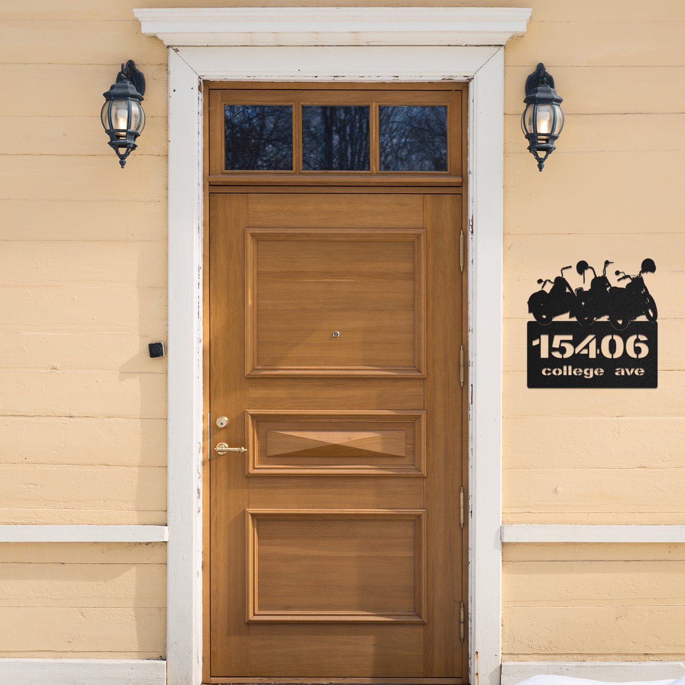 PERSONALIZED Biker House - Custom Metal Street Number - (MADE IN THE USA)