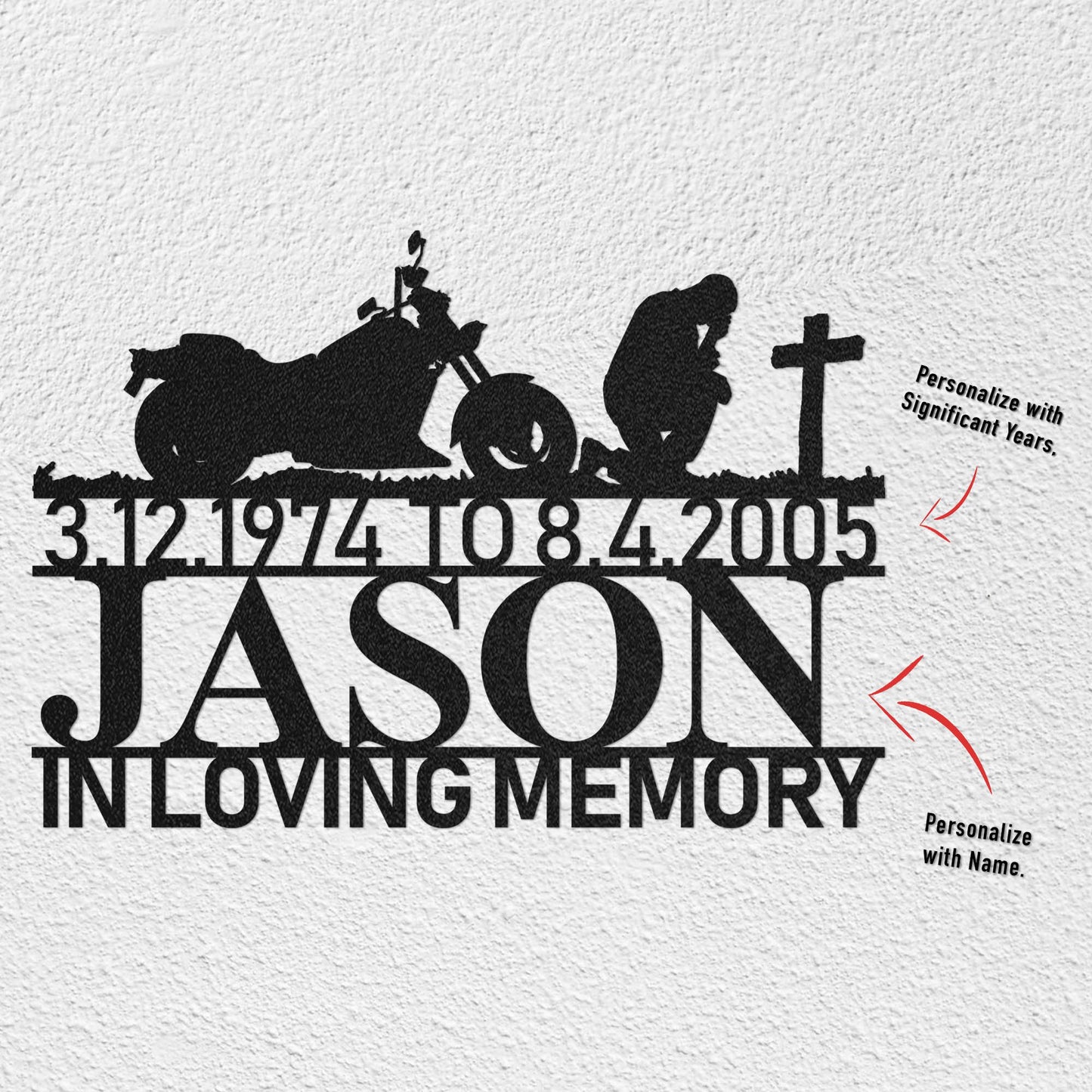 Metal Wall Art - PERSONALIZED In Memory Of Metal Wall Art (