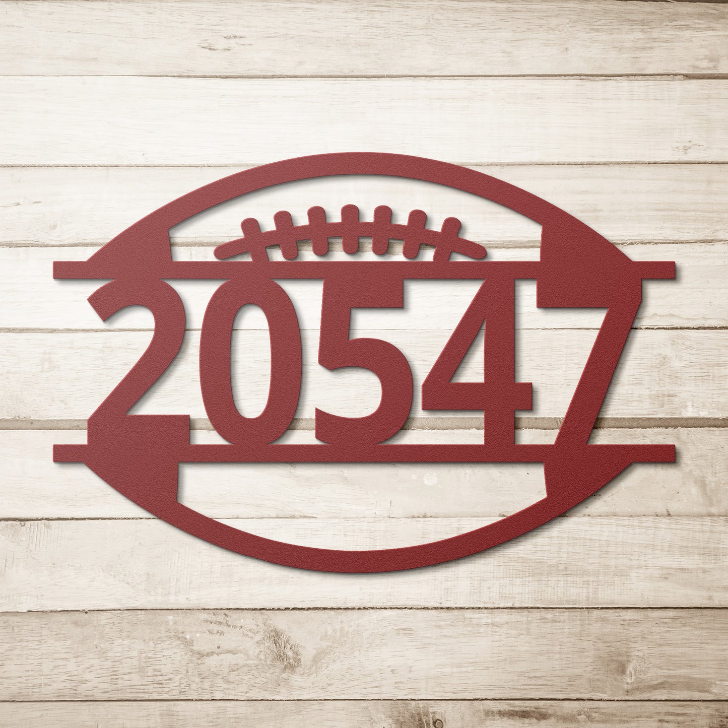 American Football House Number Metal Hanging Sign