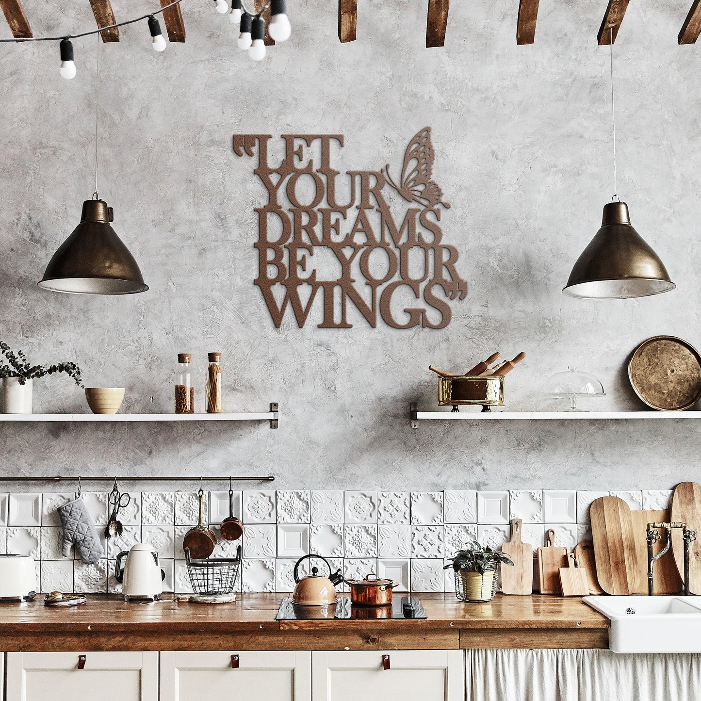 Let Your Dreams Be Your Wings Metal Wall Art