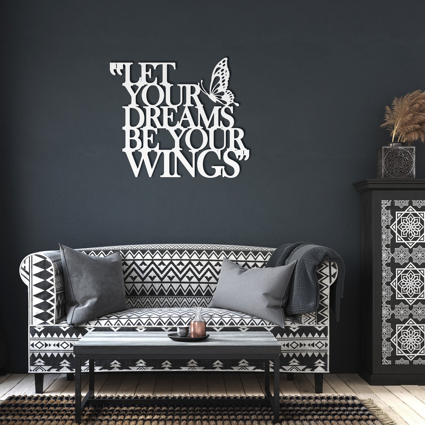 Let Your Dreams Be Your Wings Metal Wall Art