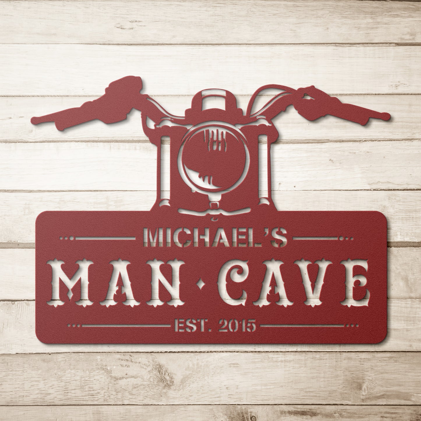 Motorcycle Man Cave Metal Wall Art