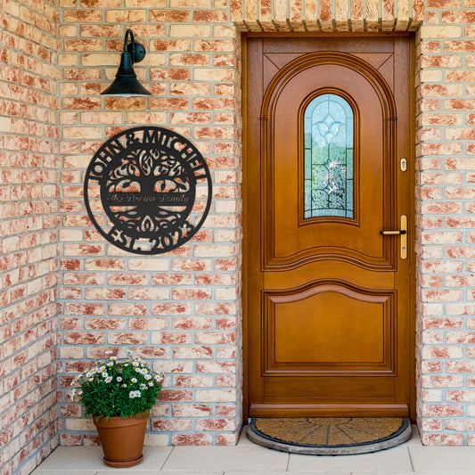 Personalized Family Tree of Life Metal Sign