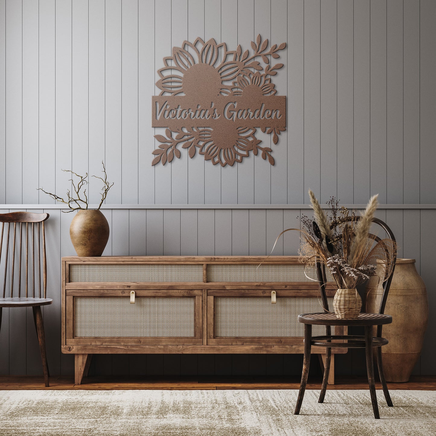 Personalized Sunflower Garden Metal Sign