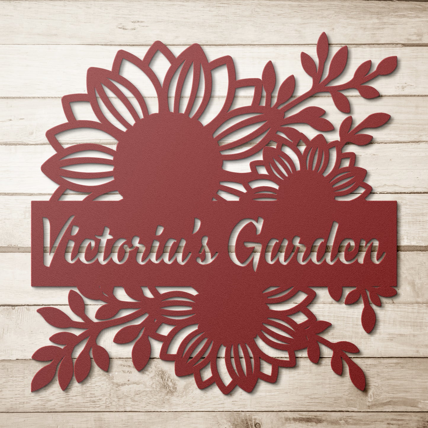 Personalized Sunflower Garden Metal Sign