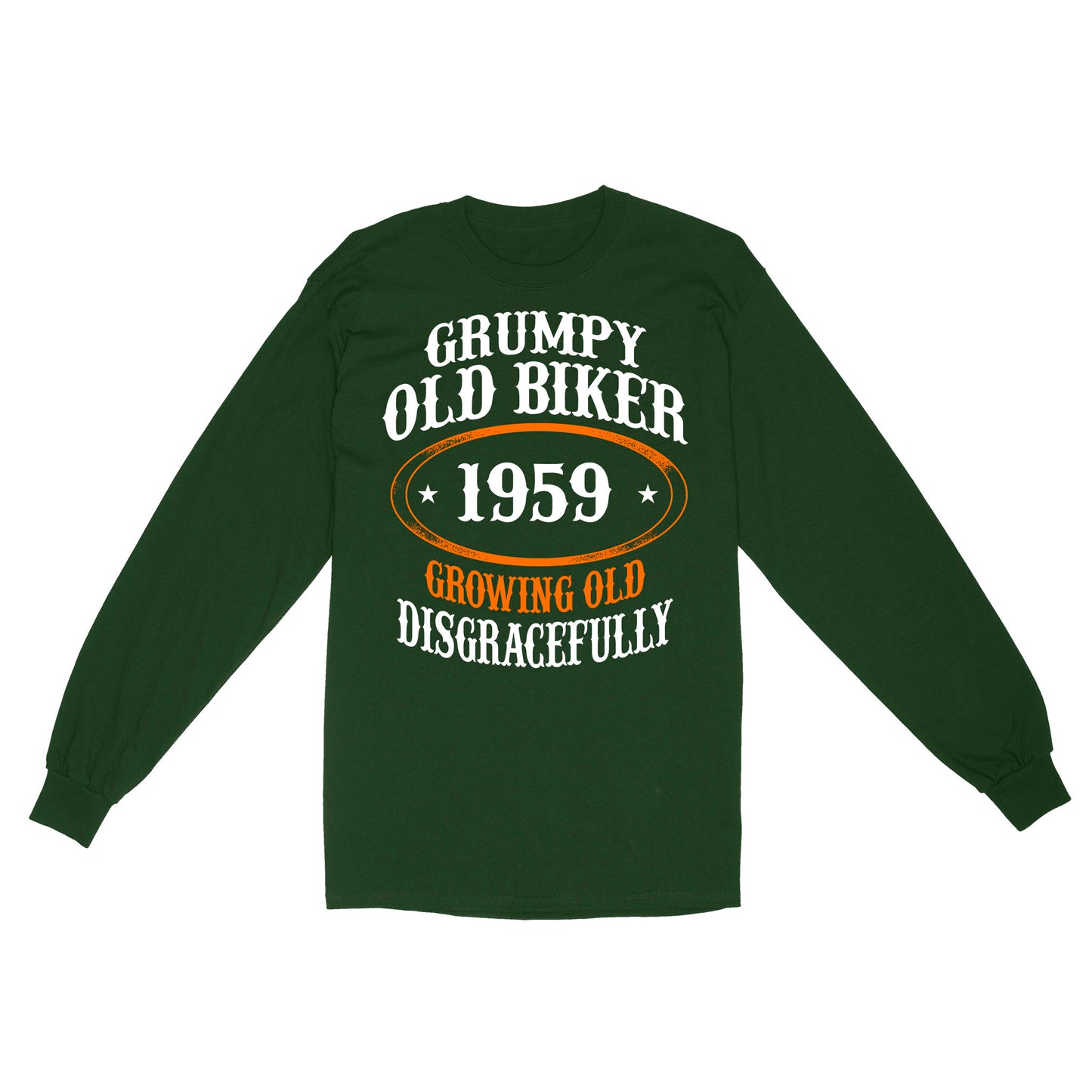 Personalized Grumpy Old Biker Long Sleeve