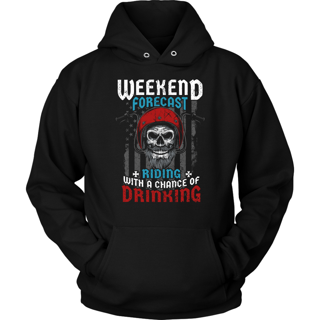 Weekend Forecast Riding with Drinking Biker Shirt
