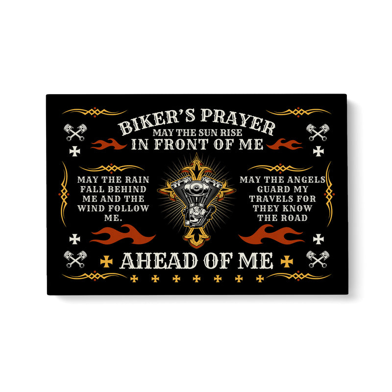 Biker's Prayer - May The Sun Rise In Front Of Me - Matte Canvas