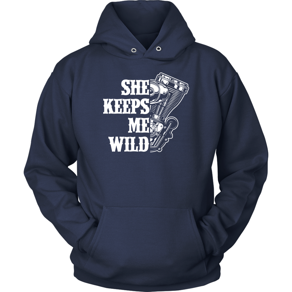 He Keeps Me Safe, She Keeps Me Wild Couples Hoodie