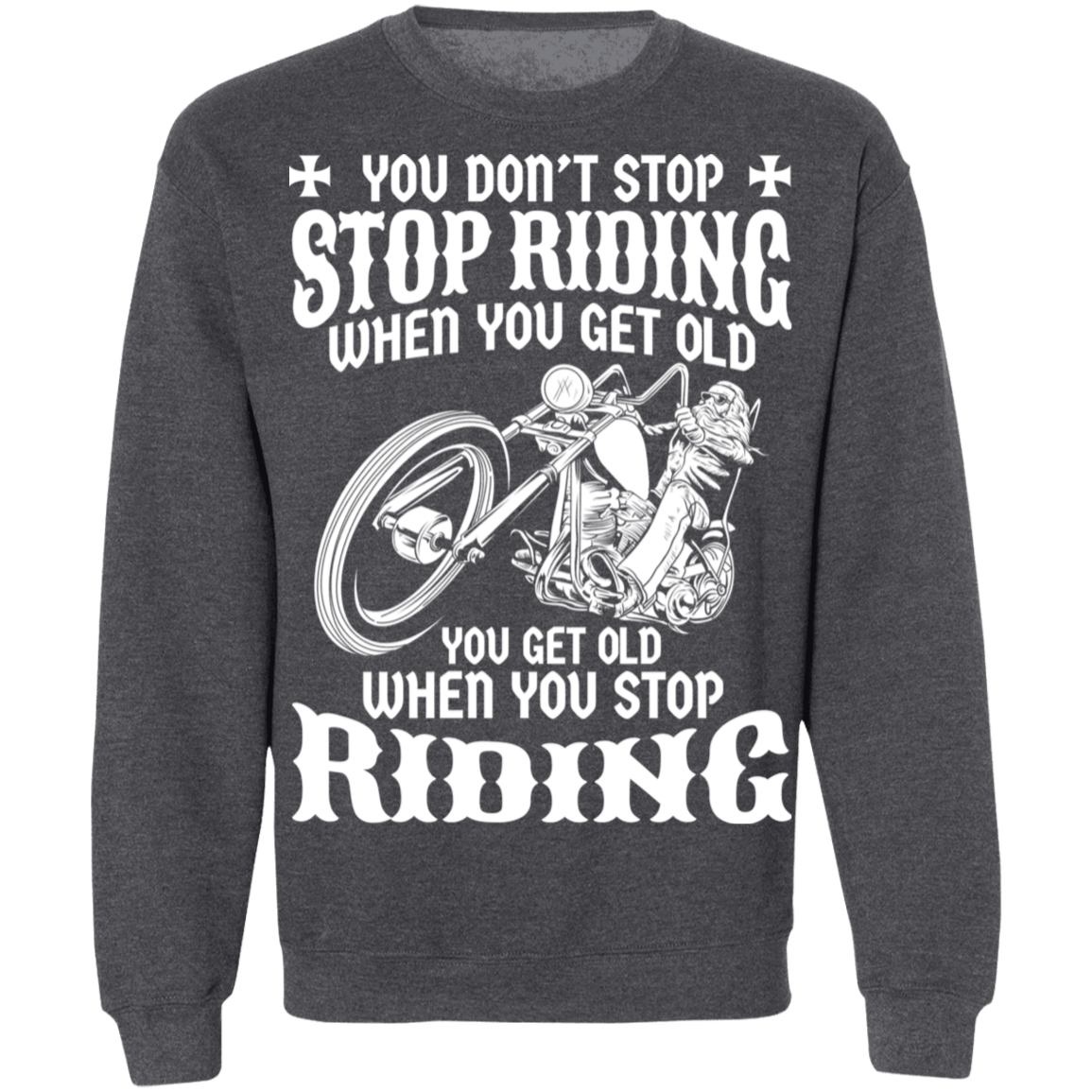 You get old when you stop riding