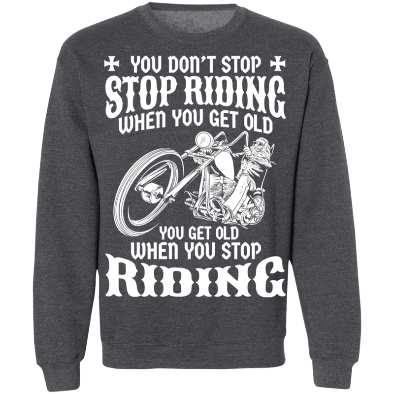 You get old when you stop riding
