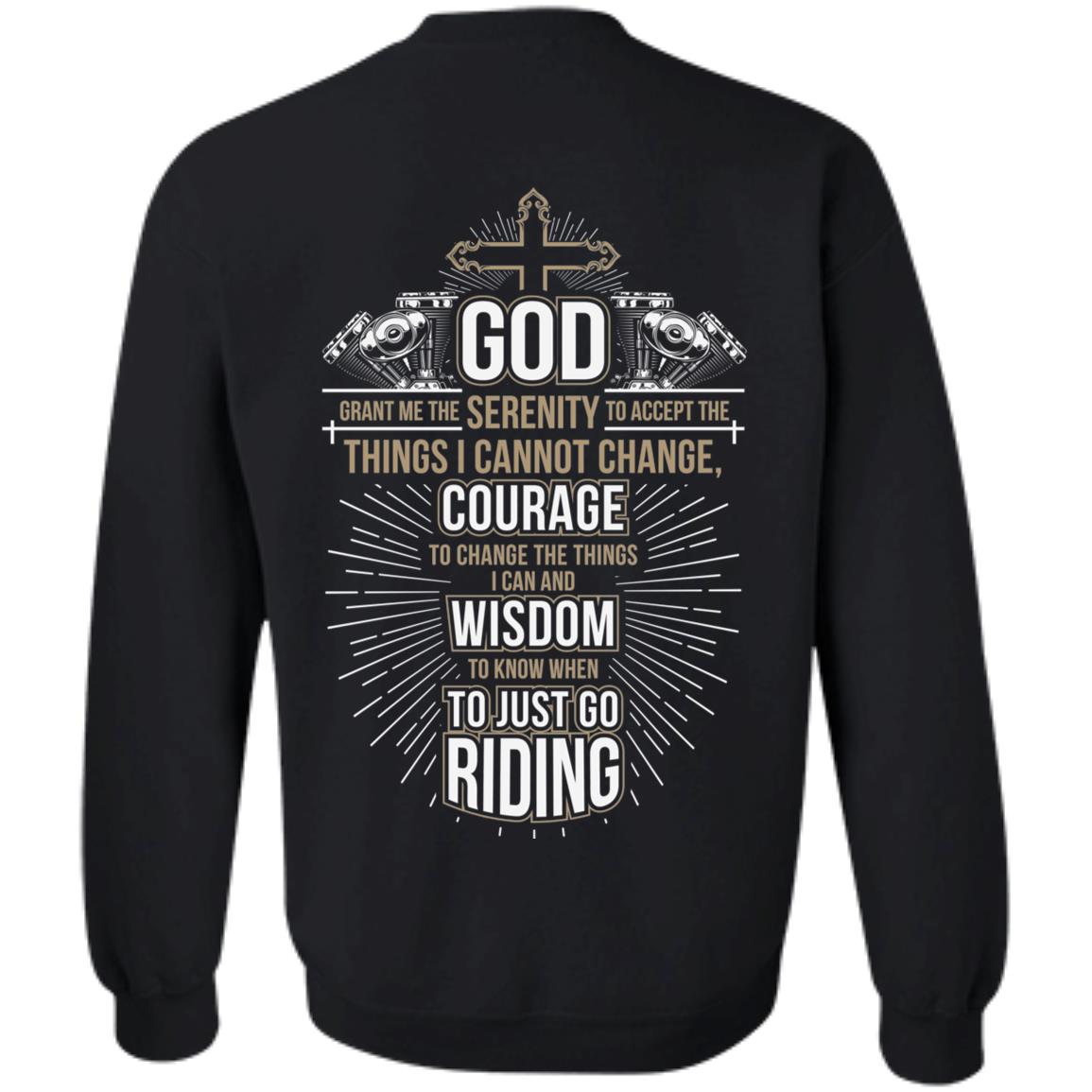 God Grant Me The Serenity - Biker T-Shirt [Back Print]