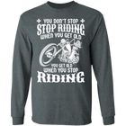 You get old when you stop riding