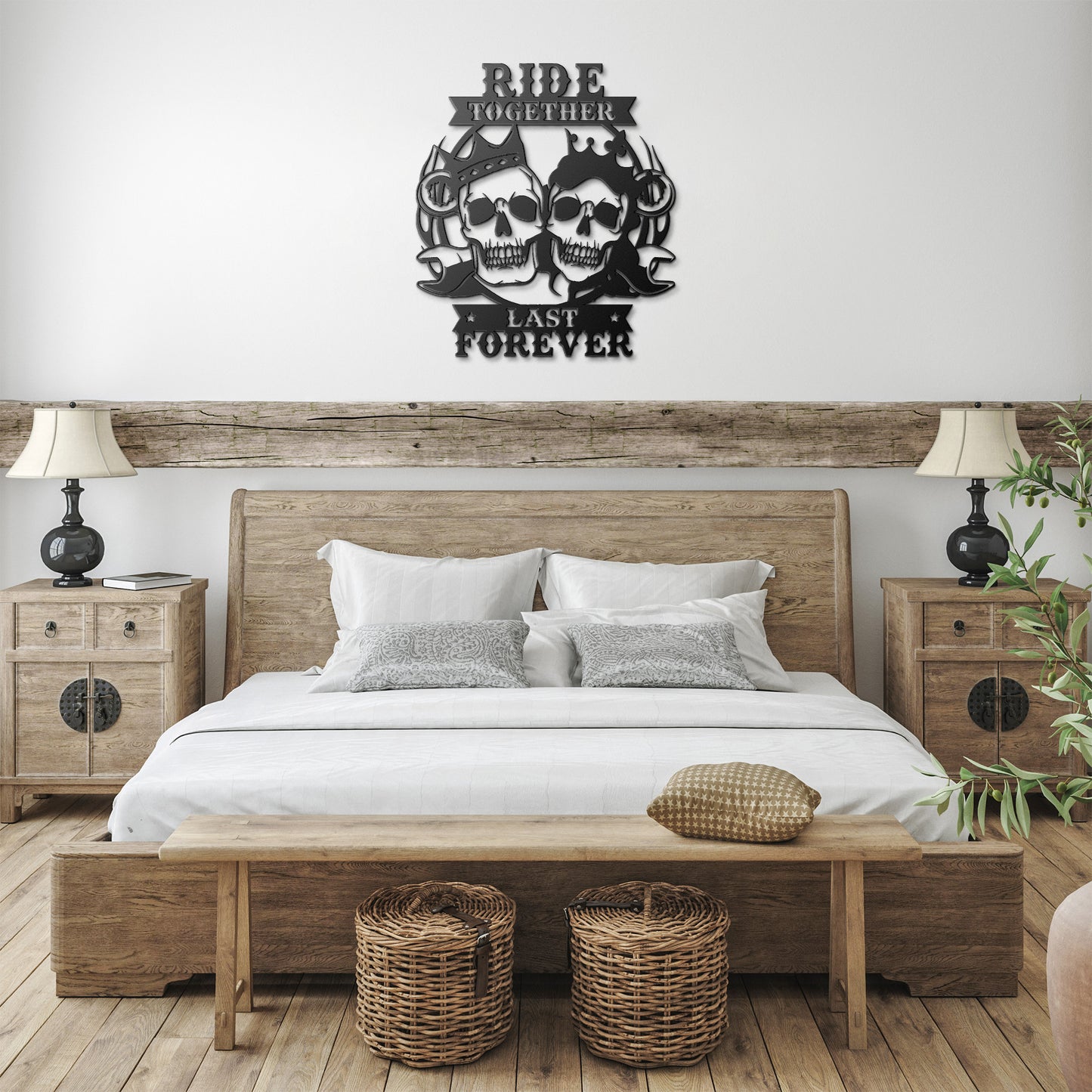Ride Together Last Forever Metal Wall Art