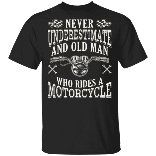 Apparel - Never Underestimate An Old Man Biker Shirt