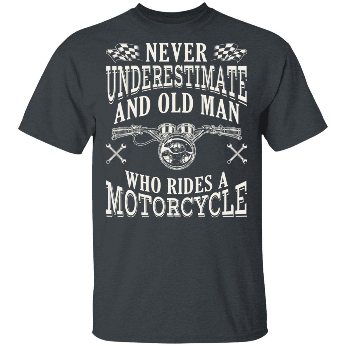 Apparel - Never Underestimate An Old Man Biker Shirt