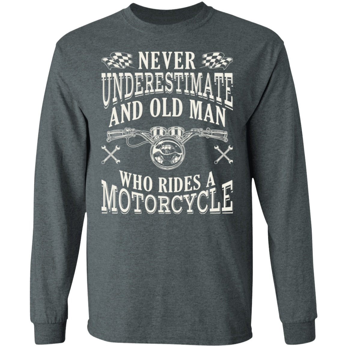 Apparel - Never Underestimate An Old Man Biker Shirt