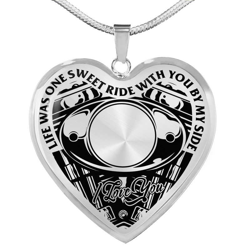 Life Was One Sweet Ride With You By My Side - Personalized Pendant