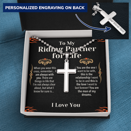 Riding Partner for Life Cross Necklace