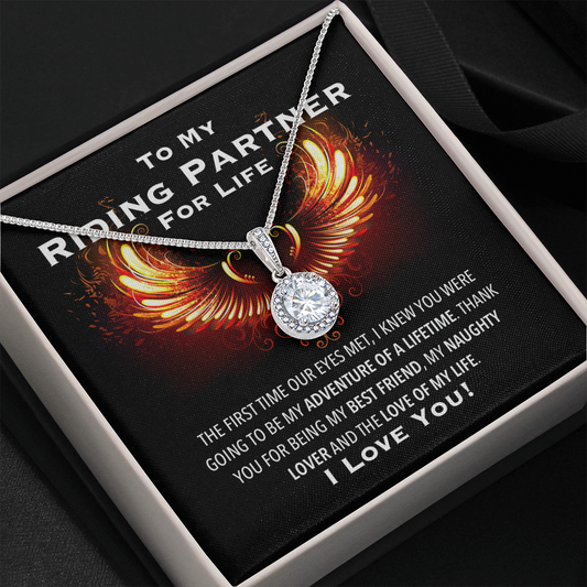 Riding Partner For Life Eternal Love Valentine's Necklace
