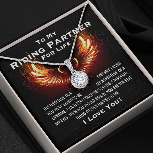 Riding Partner For Life Eternal Love Valentine's Necklace