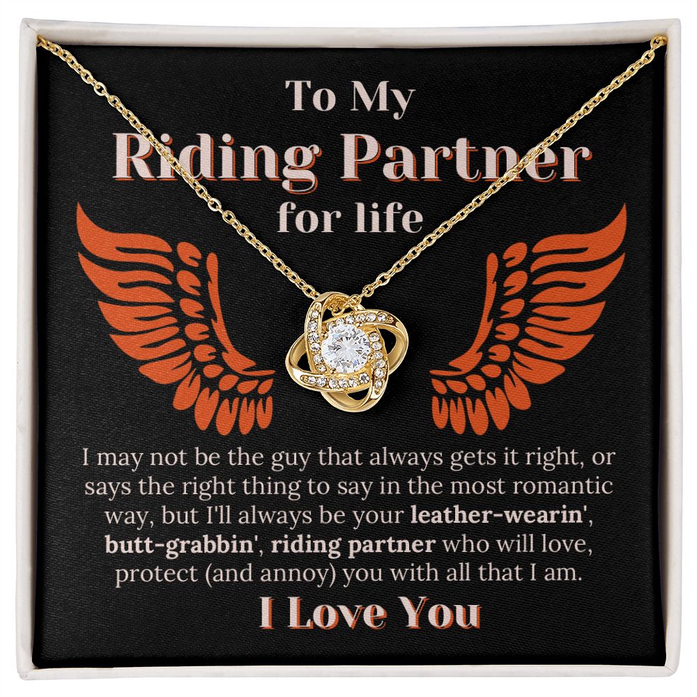 Riding Partner Love Protection Love Knot Necklace