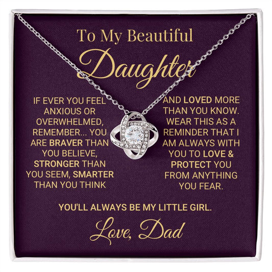 Daughter Love Knot Necklace