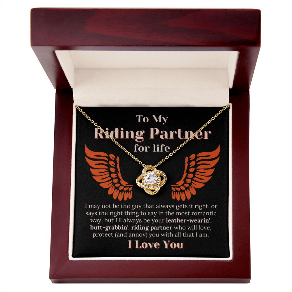 Riding Partner Love Protection Love Knot Necklace