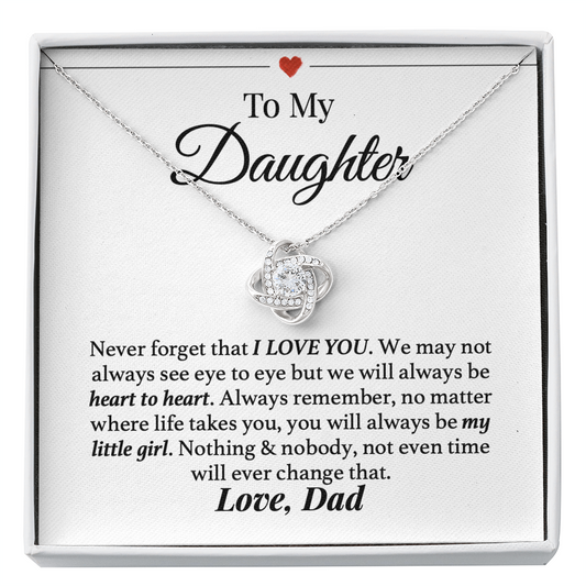 Heart To Heart Dad Daughter Necklace
