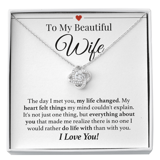 Wife Do Life With You Forever Love Necklace