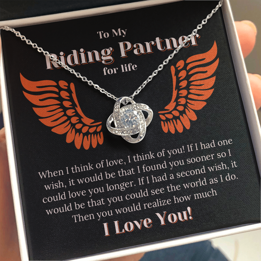 Riding Partner Wishes Valentine's Necklace