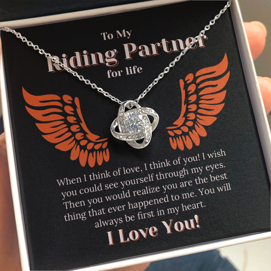 Riding Partner First In My Heart Valentine's Necklace