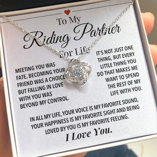 Riding Partner For Life Forever Love Necklace