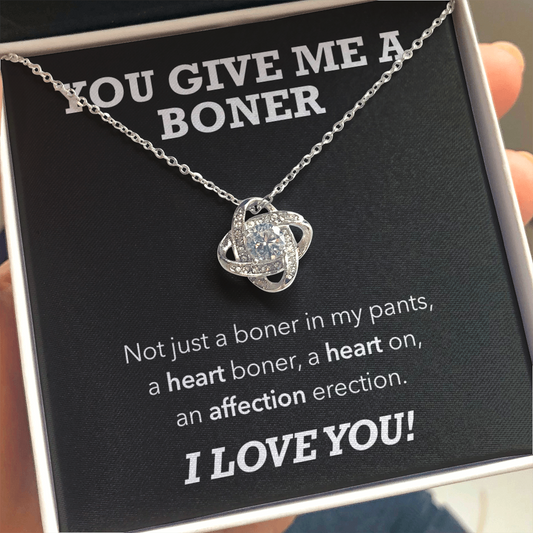 Affection Erection, Hilarious Luxury Love Knot Necklace