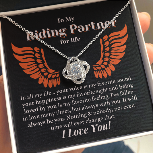 Riding Partner for Life Forever Love Necklace