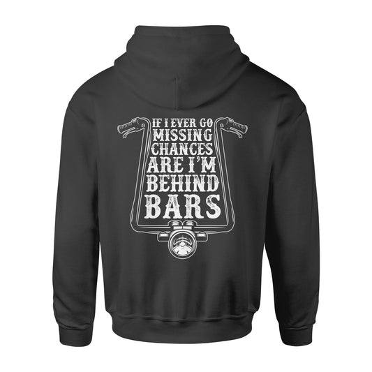 Go Missing Behind Bars Biker Hoodie