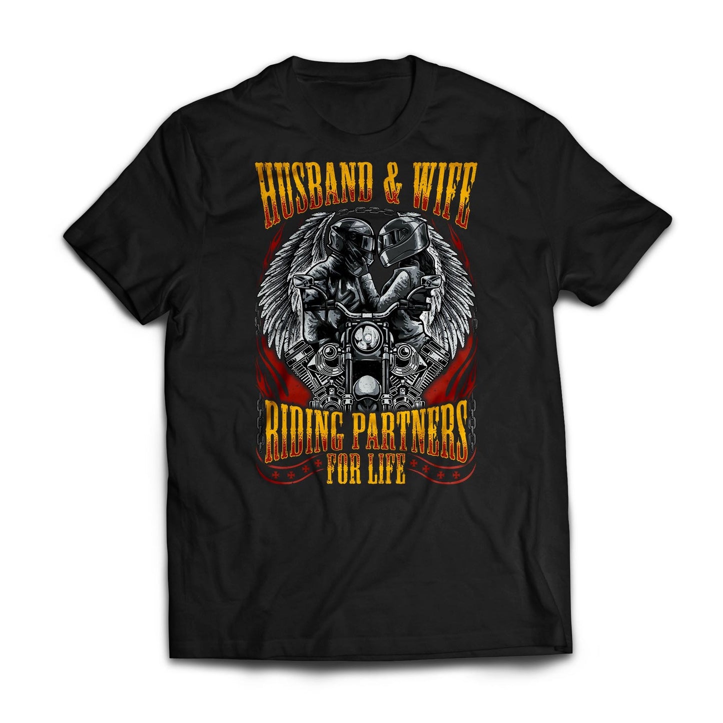 Husband & Wife - Riding Partners For Life - Standard T-shirt