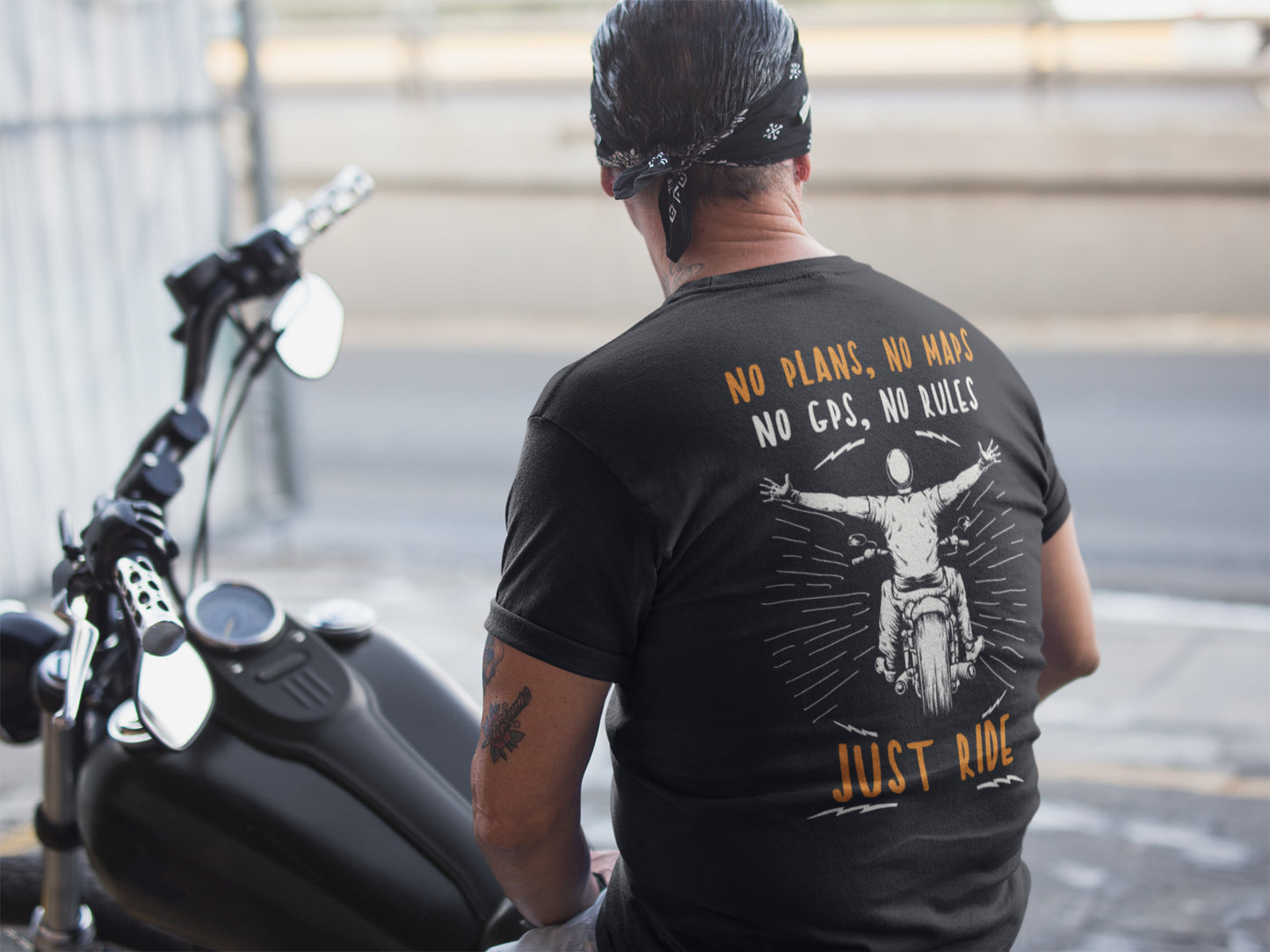 No Plans, No Maps - Just Ride - Standard T-shirt