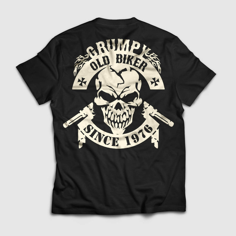 PERSONALIZED Grumpy Old Biker Shirt Standard T-shirt - Back Print