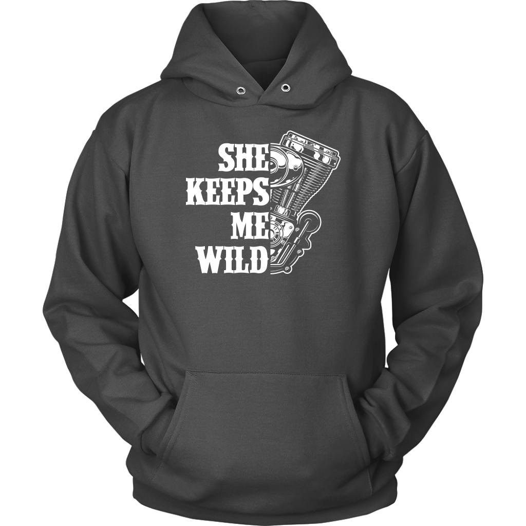 He Keeps Me Safe, She Keeps Me Wild Couples Hoodie