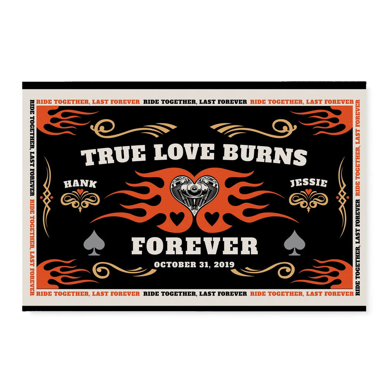Custom True Love Burns Forever Premium Canvas