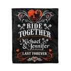 Personalized Ride Together Last Forever Premium Blanket