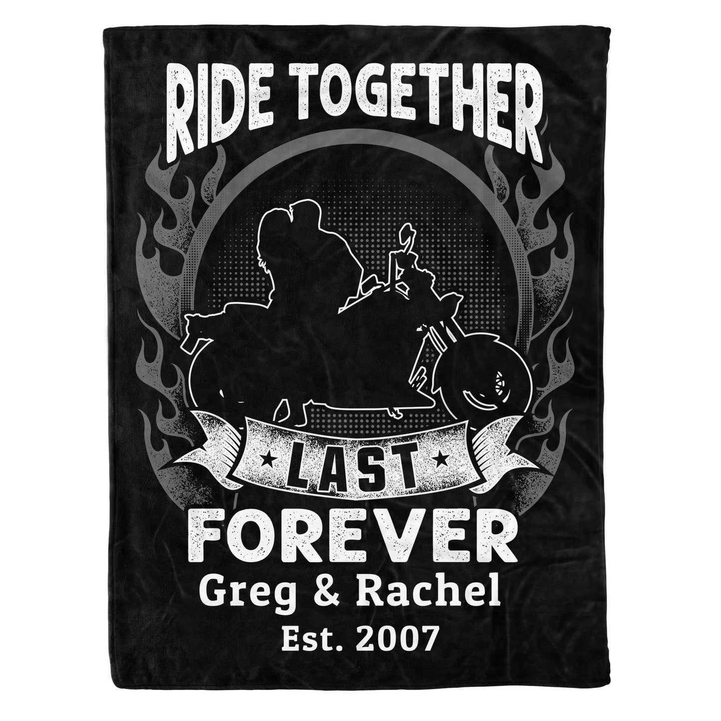 Ride Together Last Forever - Personalized - Fleece Blanket