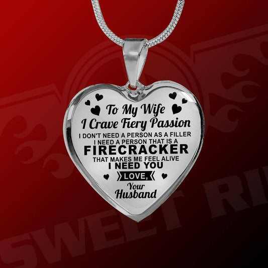 Fiery Passion Firecracker Wife Love Necklace